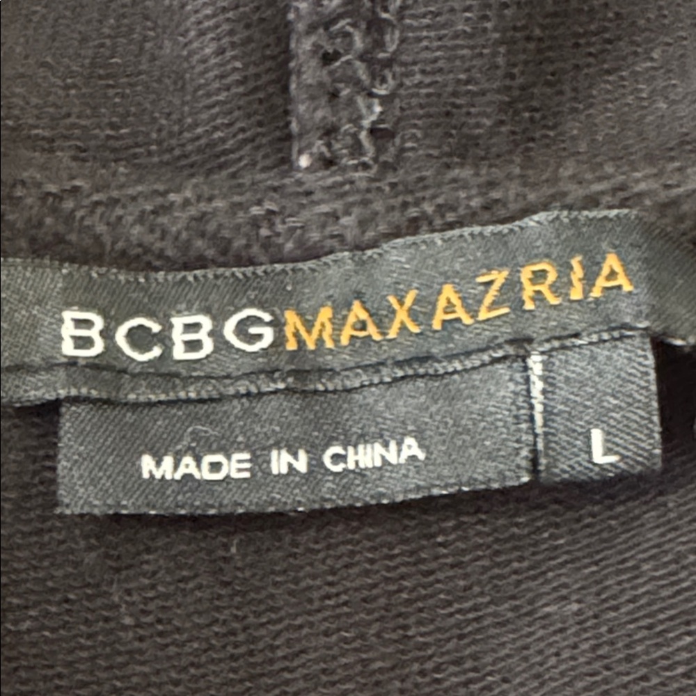 BCBG MaxAzria Vintage Black Hooded Jacket with Rhinestone & Studded Accents - Picture 12 of 12